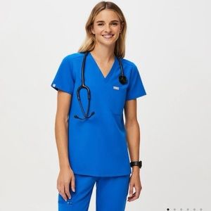 Figs royal blue scrub set